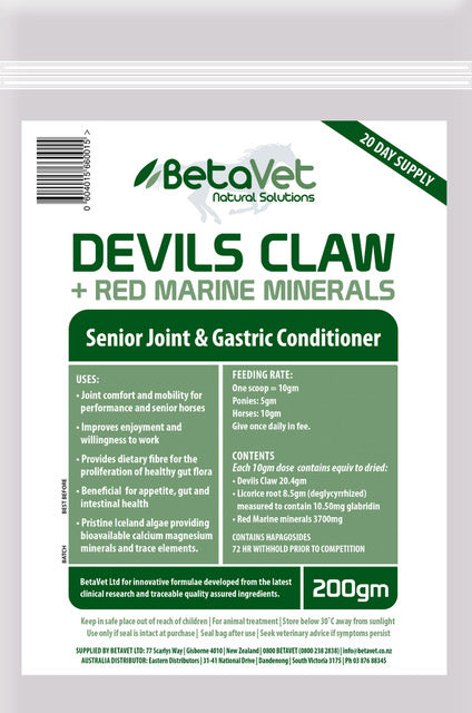 Devils Claw + Red Marine Minerals Senior Joint and Gastric Conditioner